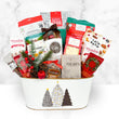 Load image into Gallery viewer, Gift basket with various items including snacks and decor on a white background