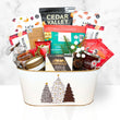 Load image into Gallery viewer, Christmas basket filled with holiday treats
