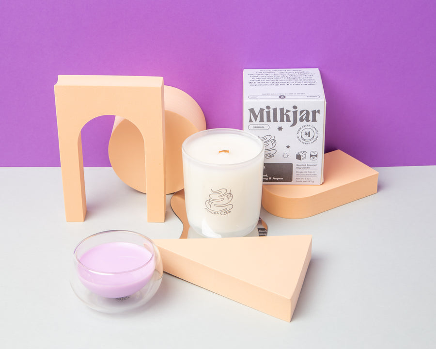 Milk Jar- Aurora Candle