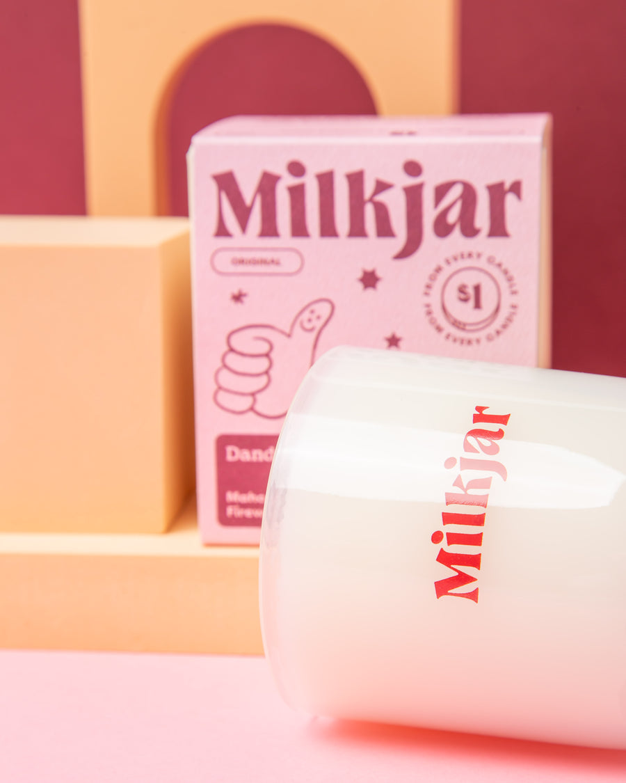 Milk Jar- Dandy Candle
