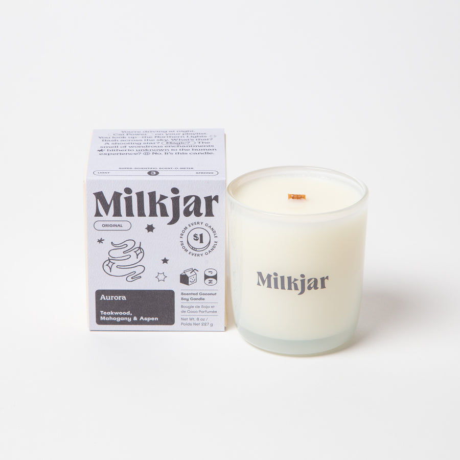 Milk Jar- Aurora Candle